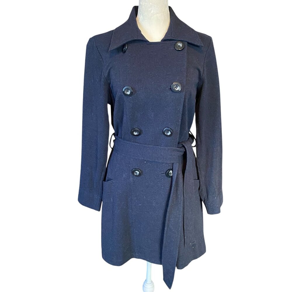 Cabi dark blue long sleeve collared button down peacoat women's size small